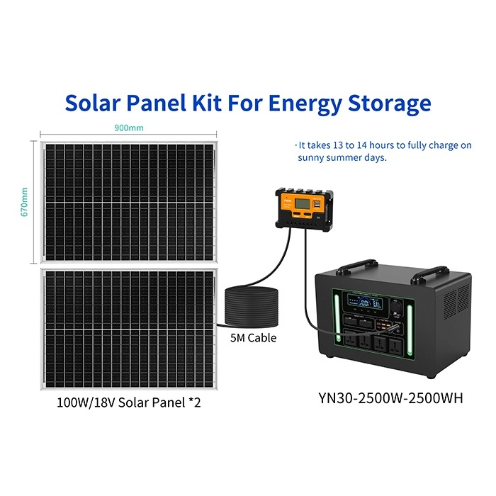 Solarcam SPEC-YN30-2500W Portable Power Station - 2048Wh LiFePO4